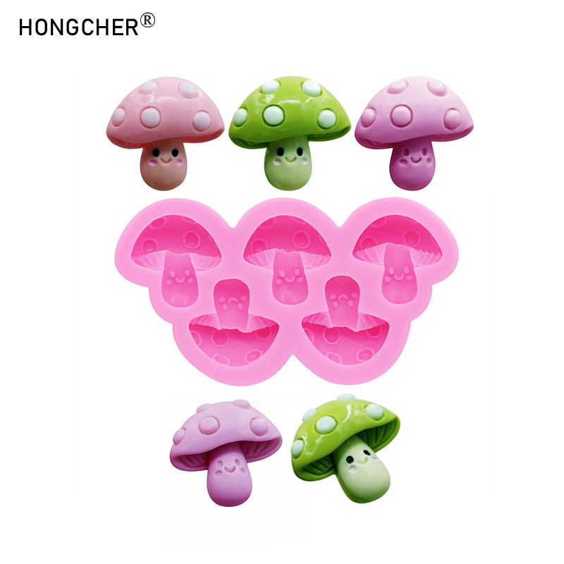 

Cartoon Mini Mushroom Chocolate Flip Cake Baking Dessert Decoration Silicone Mould DIY Resin Jewelry Accessories Drip Molds