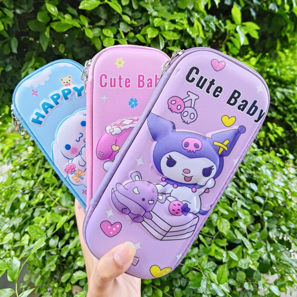 

KOTAK PENSIL ANAK 3D TIMBUL KARAKTER Sanrio Kuromi melody dll