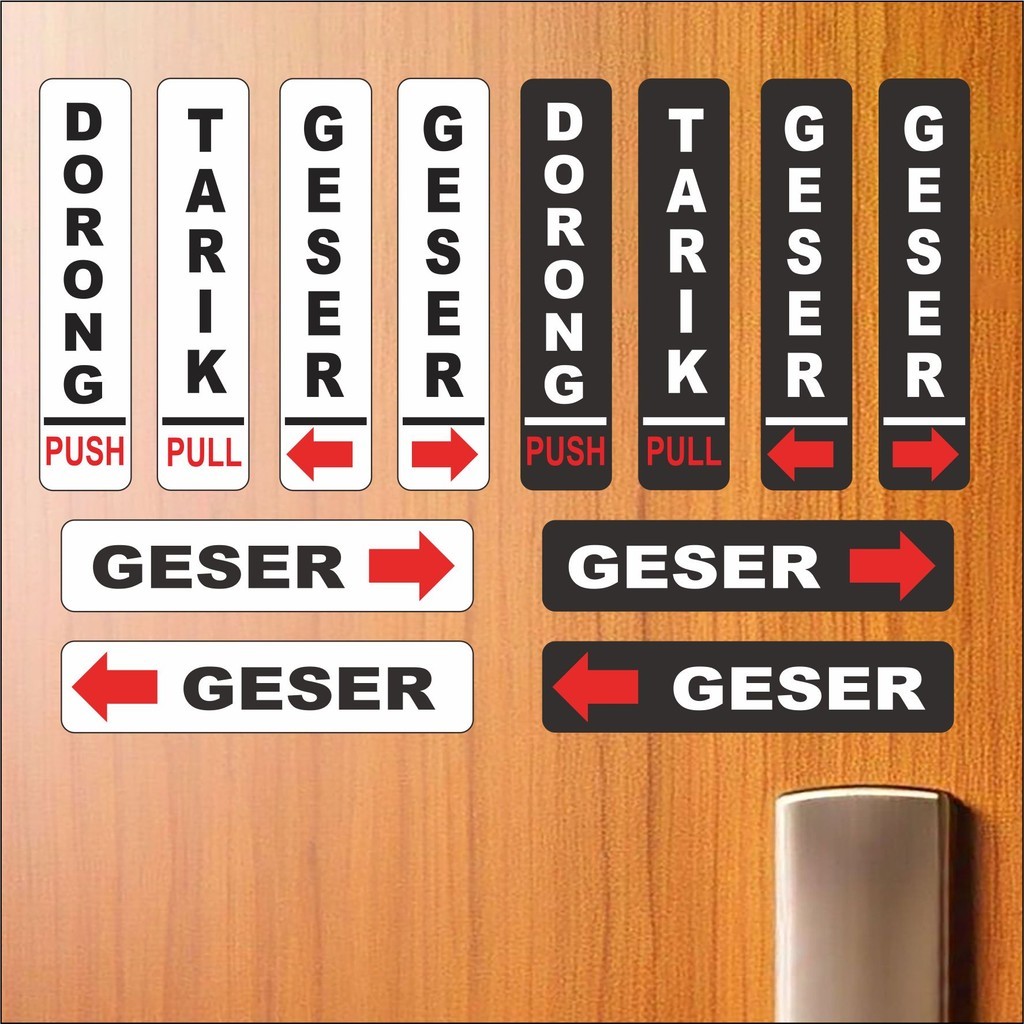 

ASO AKRILIK PINTU DORONG TARIK GESER/SIGN AKRILIK PUSH PULL SLIDE TINGGAL TEMPEL