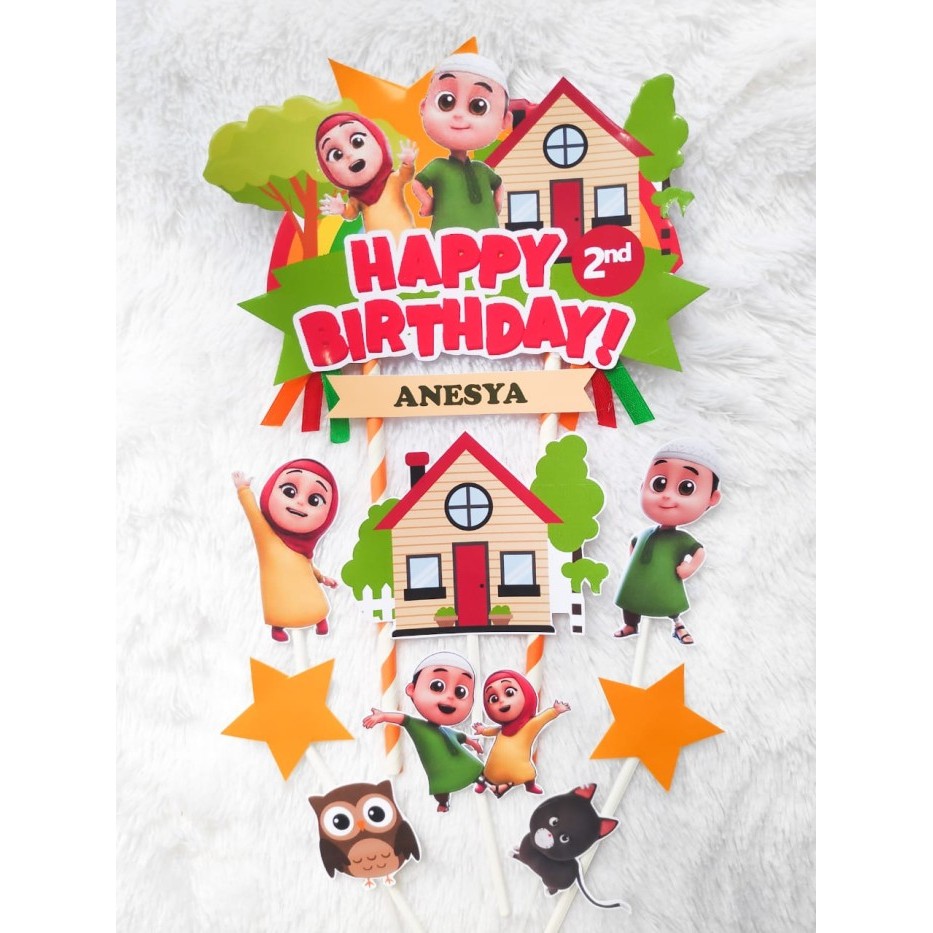 Hiasan Promo - [besty_mart3] Cake Topper Nussa Rara / Tusukan kue Nussa Rara/ Hiasan Kue Nussa