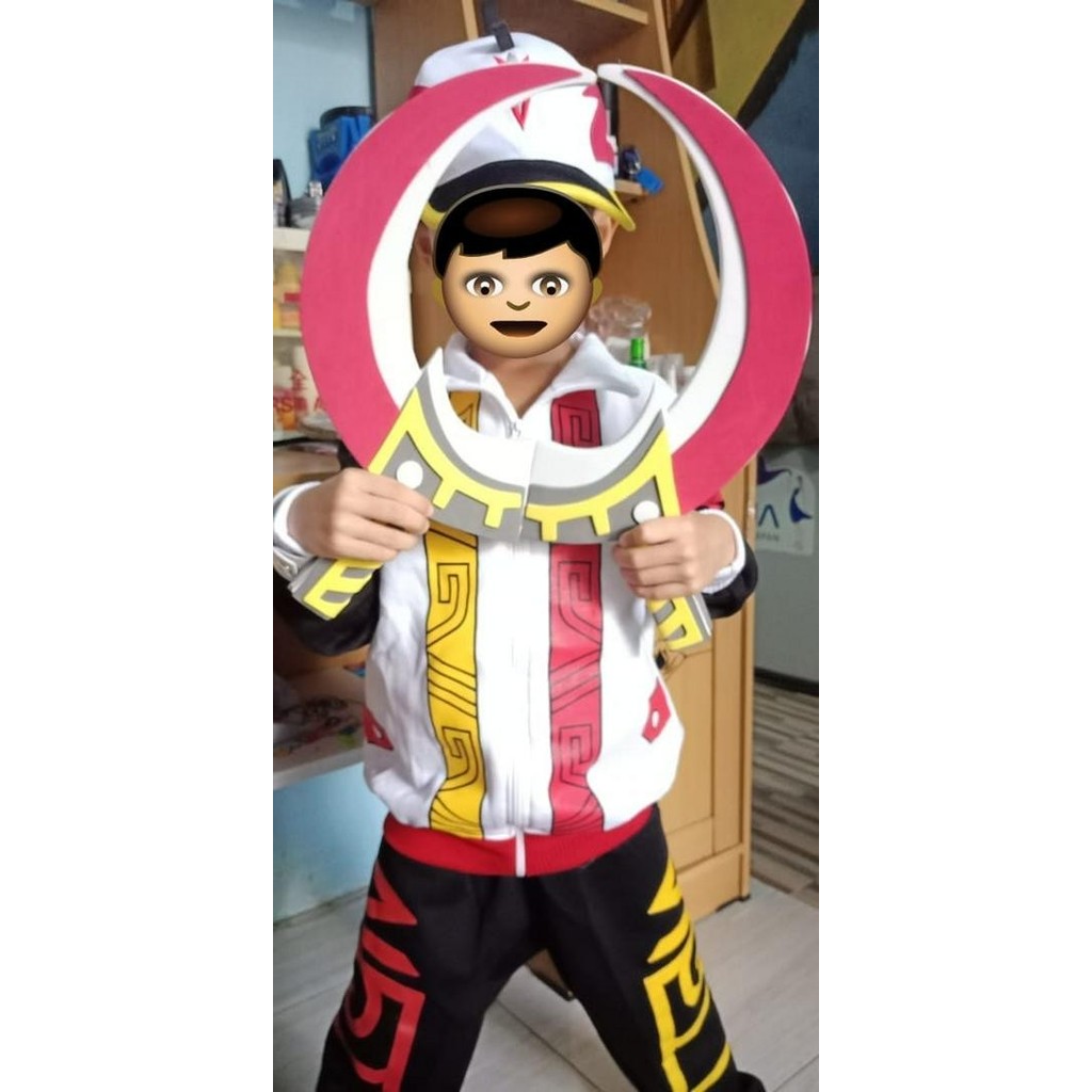 Terlaris ✨ -SET KOSTUM BAJU JAKET+CELANA PANJANG+TOPI+2PEDANG BOBOIBOY SUPRA - SIZE S