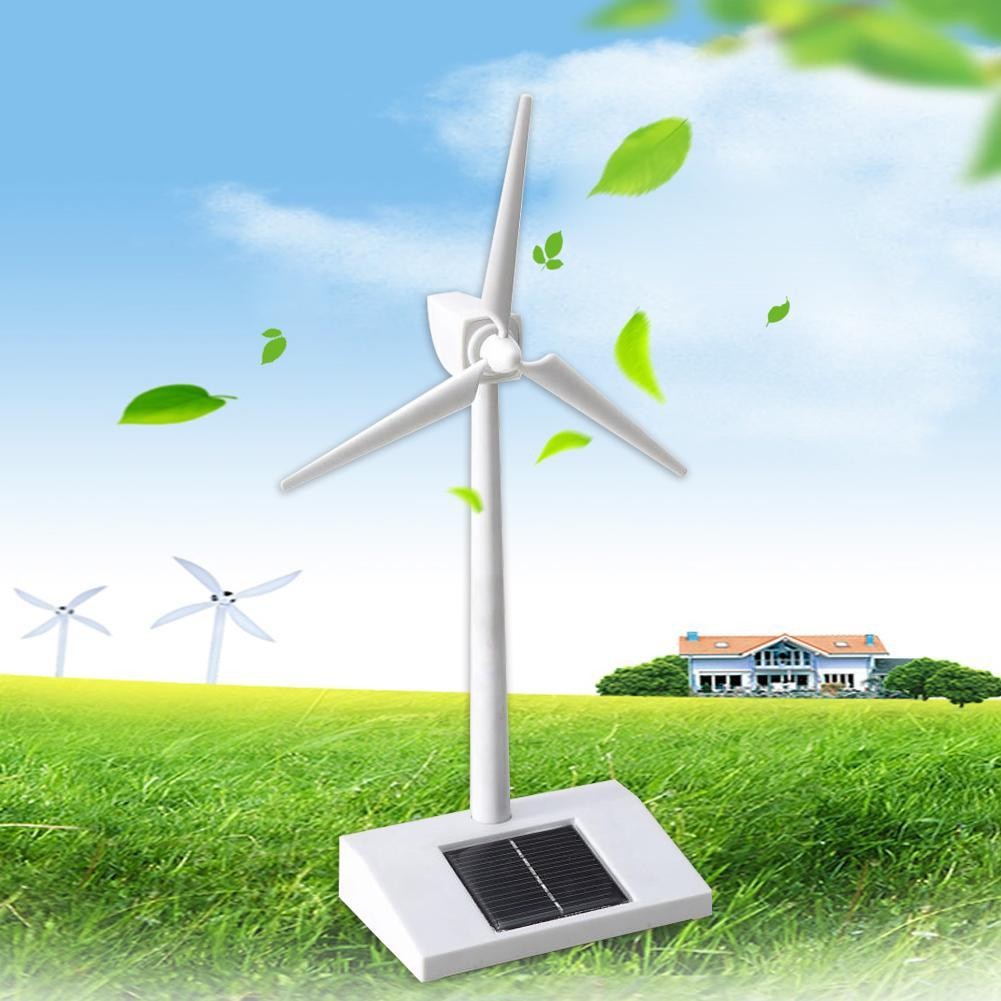 Windmill Model Building Kit Solar Powered Windmill Early Educational Toy Lightweight 3D Eco-Friendly