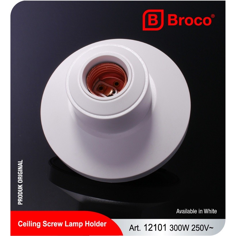 Fitting BROCO / Fitting Bulat BROCO / Rumah Lampu BROCO / Fitting Lampu BROCO Gracio - 12101 Ori