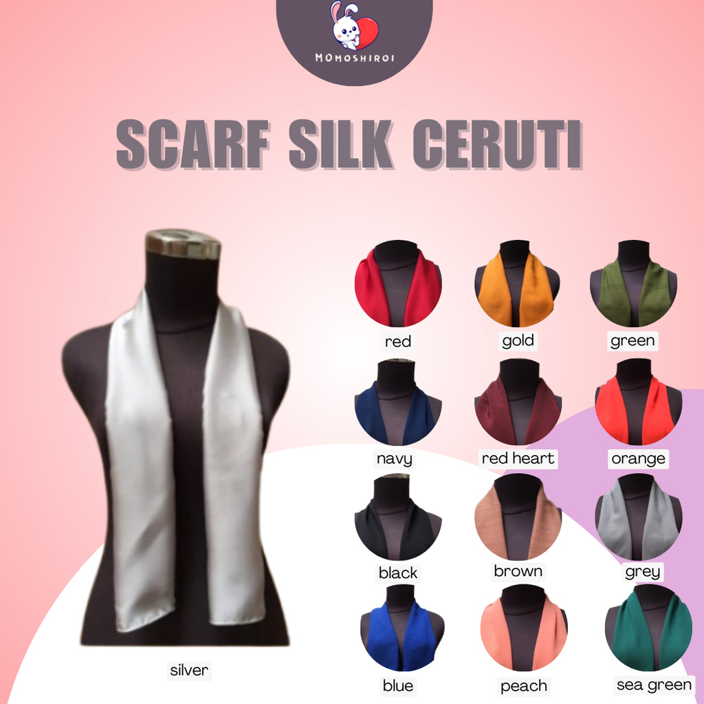 Scarf Silk Ceruti Syal Satin/scarf syal wanita / syal polos
