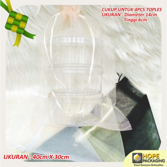 5 PCS Packing Kain Tile Transparan Bungkus Souvenir, Kain Tile - 2. Hitam