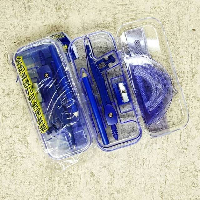 

(SN.ATK) Jangka Satu Set Busur Penggaris Murah 3009