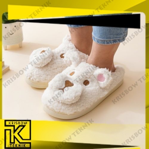 Ataru - Ukuran 40-41 Sandal Rumah Puppy - Putih/Pink
