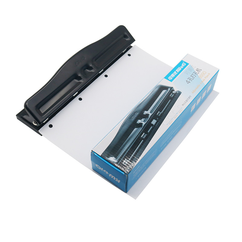 

Metal 4 Hole Punch Ring Album Paper Cutter Adjustable Paper Punch A4 Puncher Scrapbooking DIY Tools Office Binding Supplies