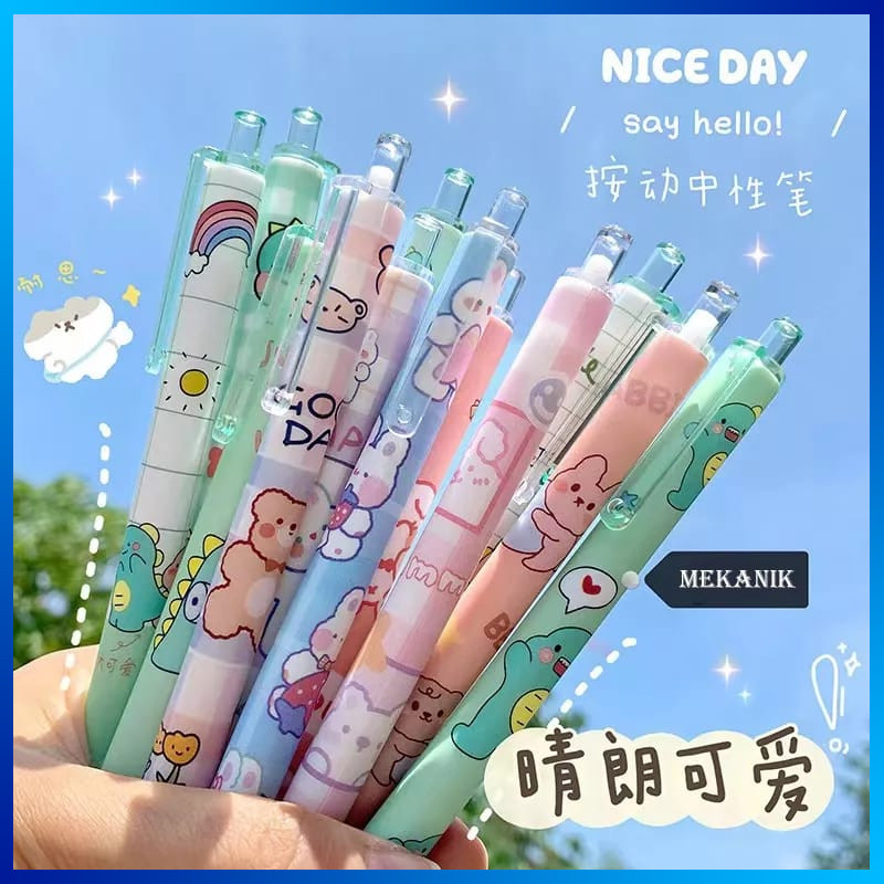 

PULPEN KOREA PENA GEL MEKANIK MOTIF DINOSAURUS LUCU CUTE BOLPEN SALLPOIN PENSIL