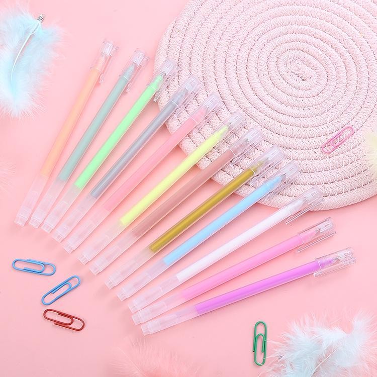 

Pena gel berwarna/Pulpen gel 12 warna/DIY Color Gel Pen Pulpen Gel 12 Warna Cerah Needle Tip 0.5mm