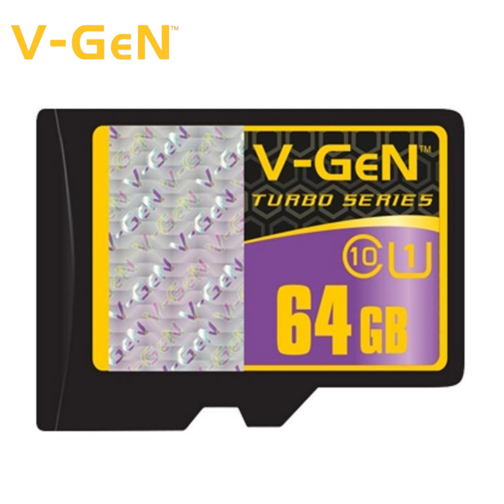 Micro SD VGen 64Gb MMC Class 10 V-Gen Turbo Series 64 Gb Kartu Memory Micro