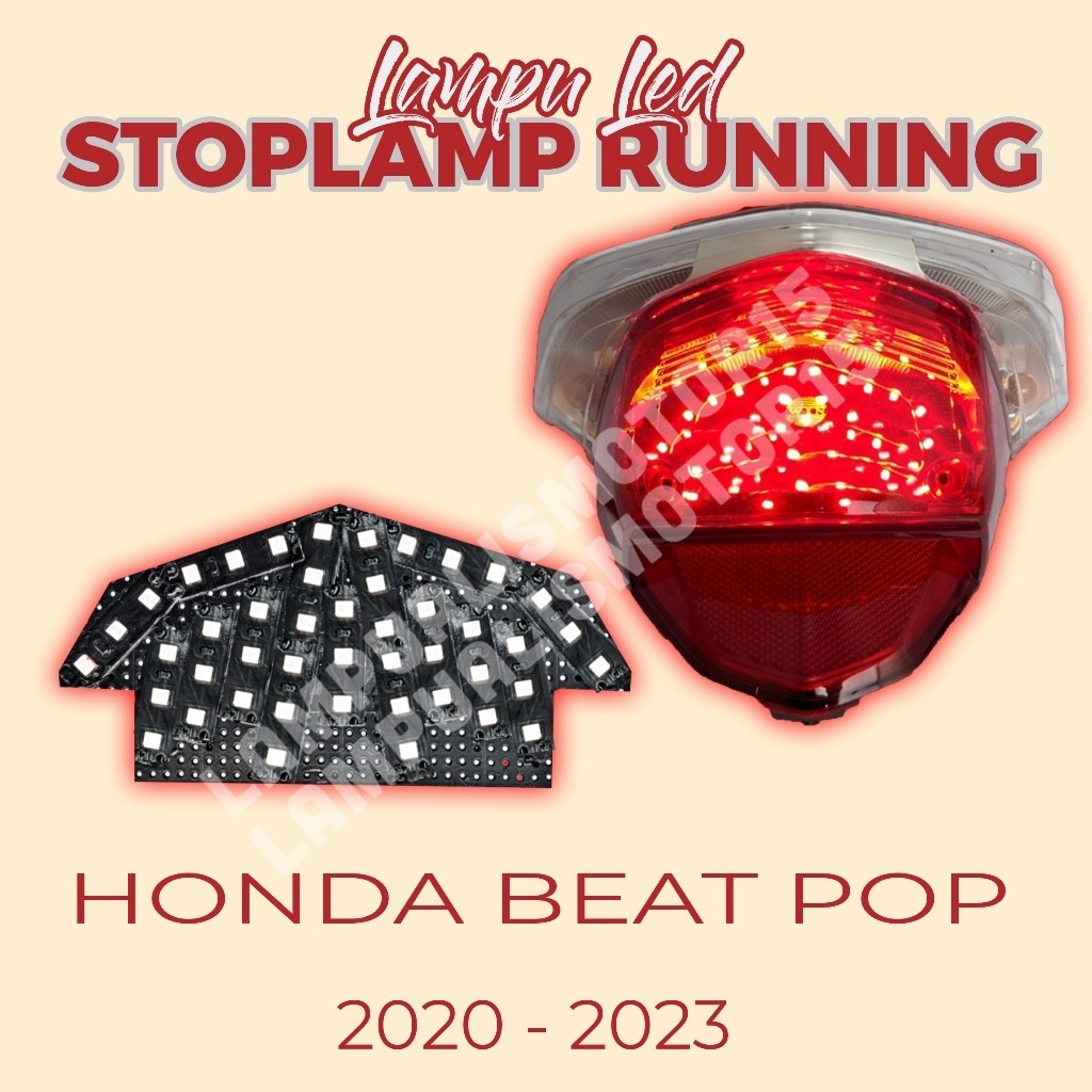 LAMPU STOPLAMP RUNNING BEAT POP LAMPU VARIASI REM BELAKANG