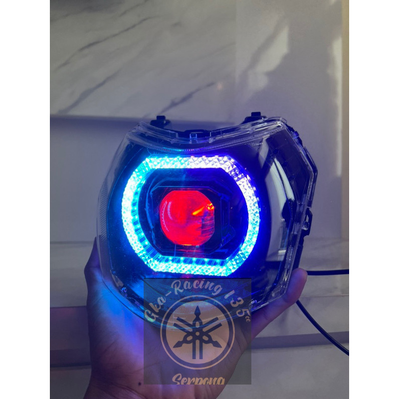 Lampu depan Vega force fi injeksi costome biled billed matrix x1 RGB ganti warna suka suka kualitas 