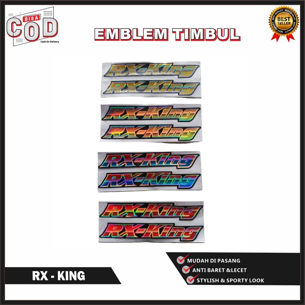 sticker cutting logo Rx King Timbul motor Sticker Potong Motor