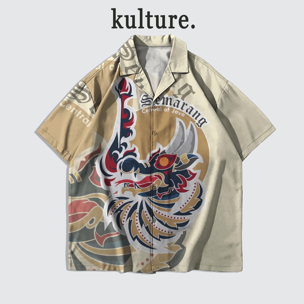 KULTURE Kemeja Art Warak Ngendog Style Fashion Print | KM56 Cowok Lembut