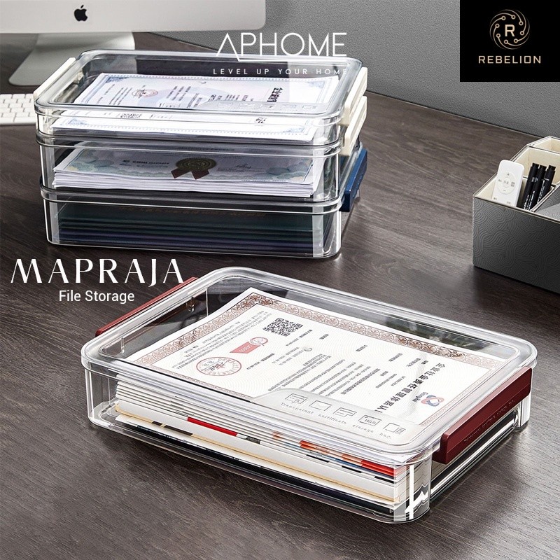 

APHOME Kotak Penyimpanan Kertas dan Map File Organizer Transparent Paper Box Storage Clear MAPRAJA