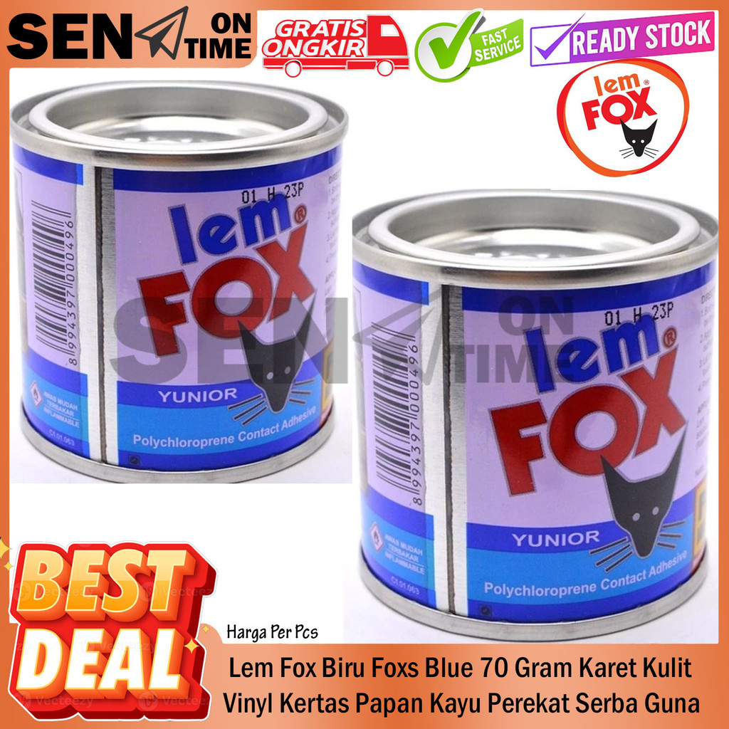 Lem Fox Kuning 70 Gr Gram Karpet Sendal Kulit Kayu Hpl Karet Biru Kaleng Serbaguna Jok Mobil Vinil V