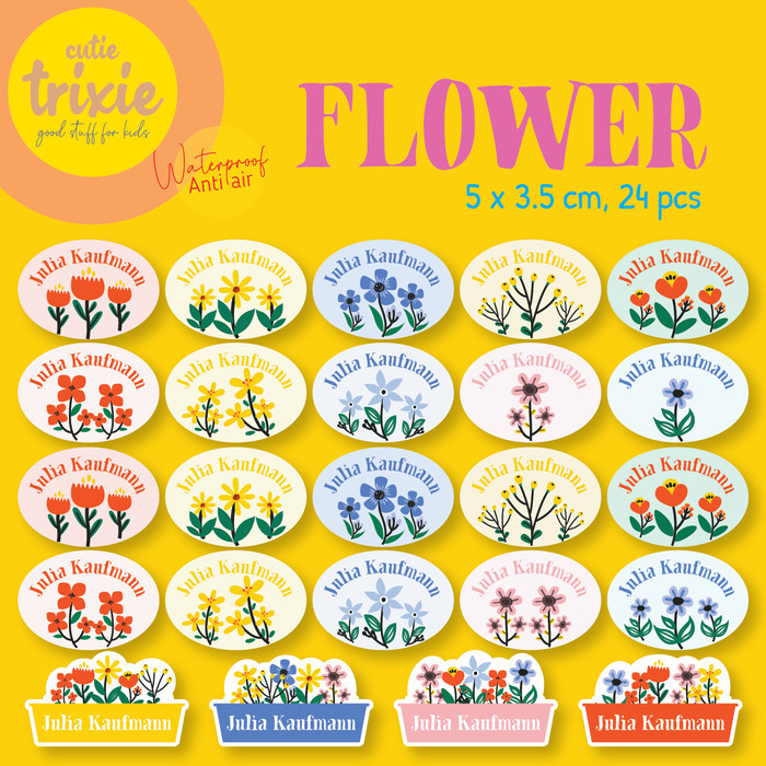 

Sticker Label Nama Anak Waterproof FLOWERS