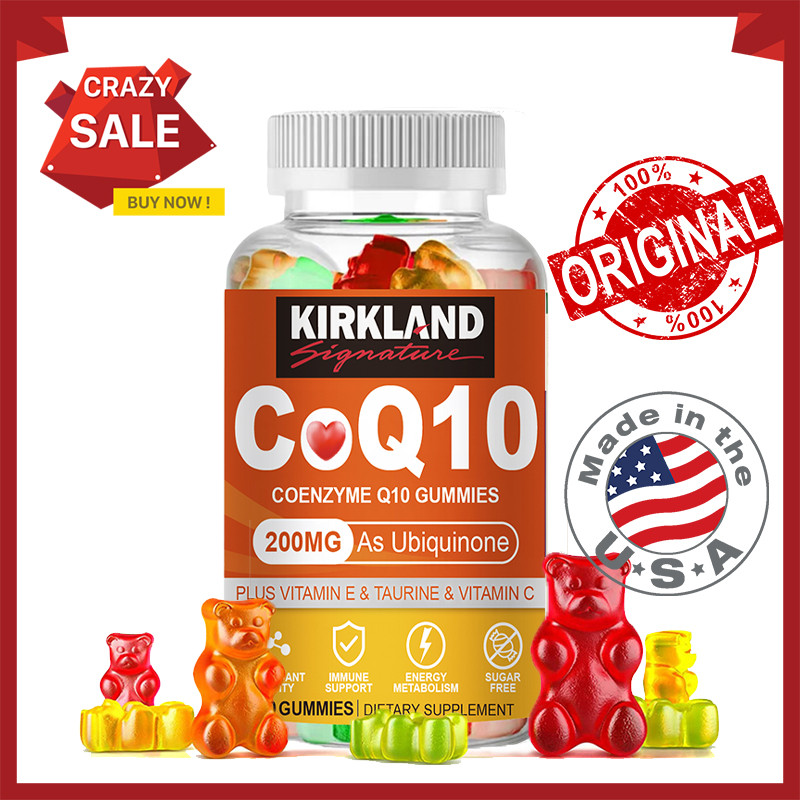 RB22 Kirkland Vitamin CoQ10 Gummy 200mg Kombinasi B6, B12, Vitamin C, E, Zinc Jaga Jantung &