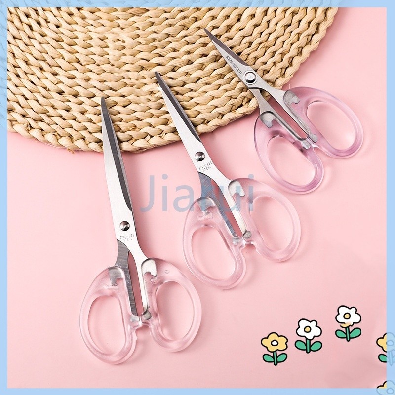 

Jiarui gunting kertas transparan//Gunting Kertas Aesthetic Transparan Scissors Scrapbook Use