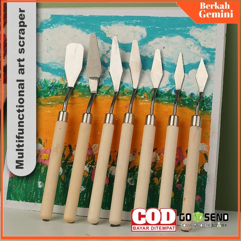 

Pisau Palet Lukis Cat Akrilik Painting Scraper Knife 7 PCS - 7RHRETSV
