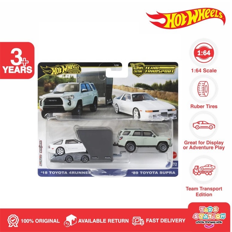 Hot Wheels Premium Team Transport 89 Toyota Supra - 18 Toyota 4Runner