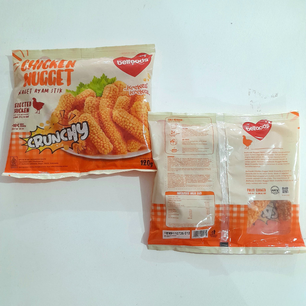 

BELFOODS crunchy nugget stik 120gr