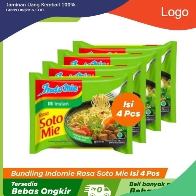 

LBJ Paket Bundling Indomie Mie Instant Rasa Soto Pcs Isi 4
