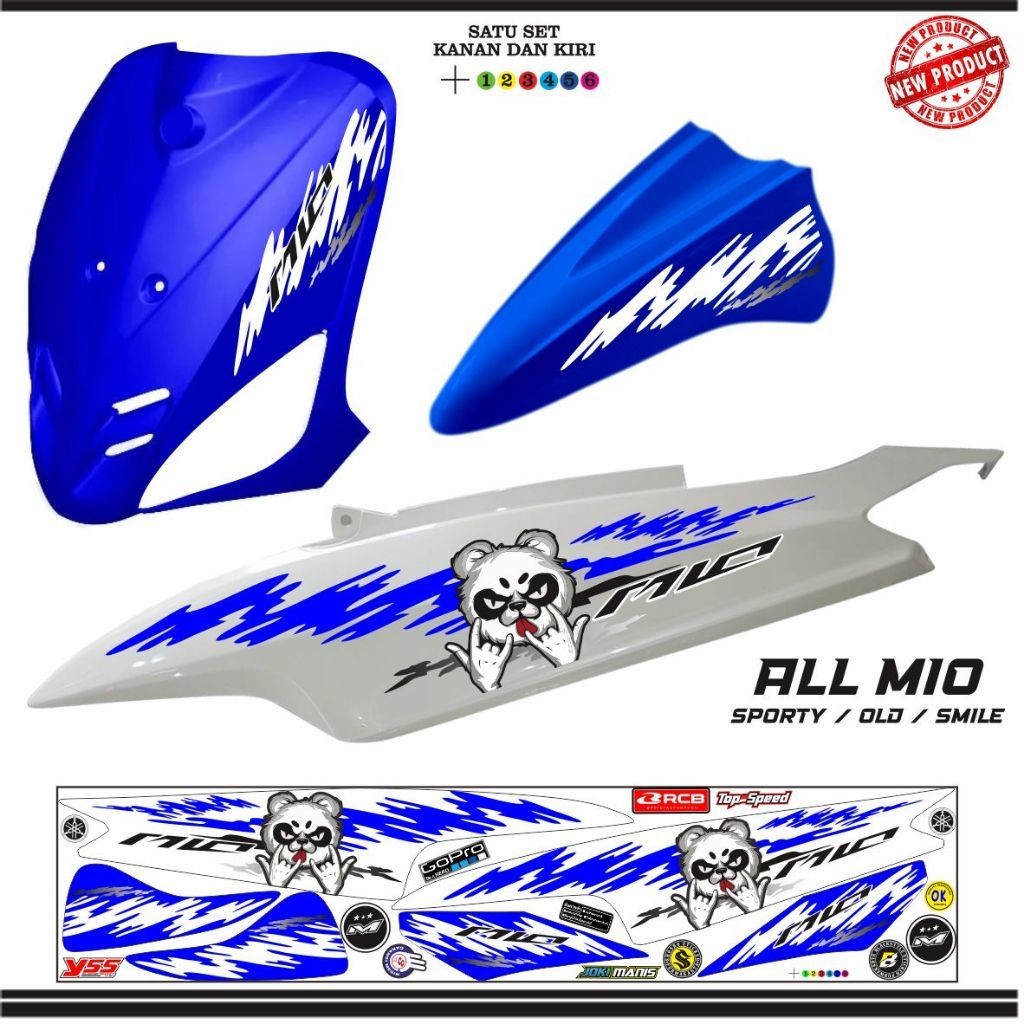 LIS STIKER MOTOR VARIASI MOTOR MIO OLD MIO SMILE MOTIF PANDA