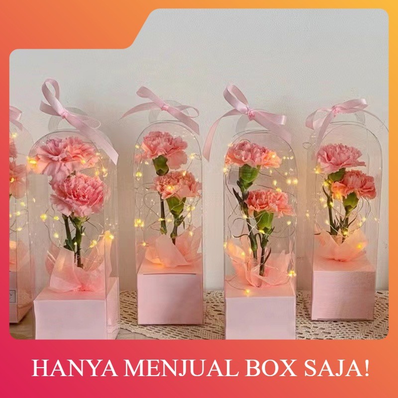 

Flower Box Single Flower Mika Transparant Kotak Bunga Hadiah Box Bunga