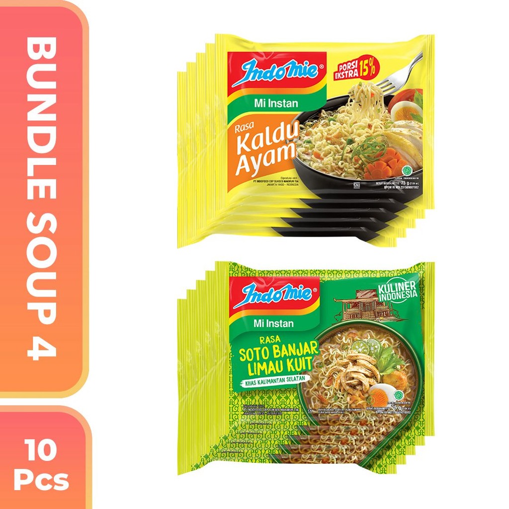 

Indomie Bundle Soup 4 (isi 10 pcs)
