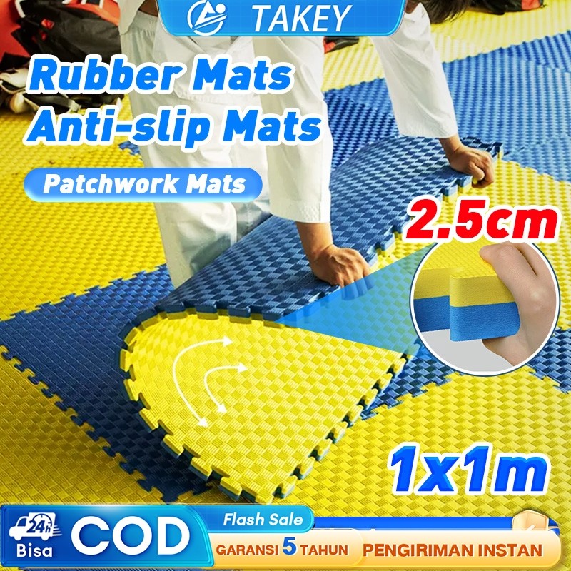 PR56 【TAKEY】Karpet Taekwondo Matras Anti-Selip untuk  Foam Matras Bela Diri Matras Bermain Anak Teba