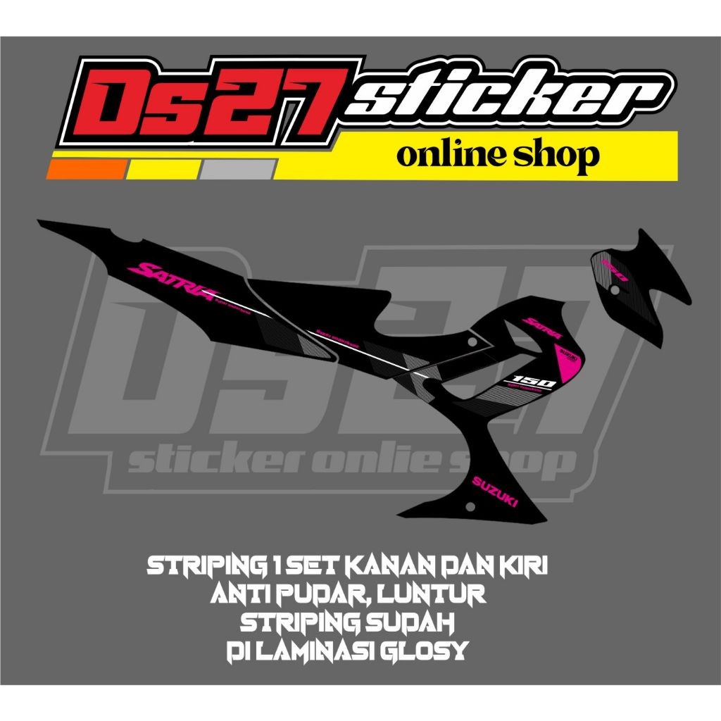 STRIPING VARIASI MOTOR LIS BODI SATRIA FU LAMA/BARONG