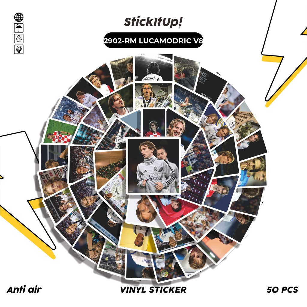 

COD 50 Pcs Stiker RM LUCAMODRIC V8 Lucu Anti Air Untuk Dekorasi Notebook Sepeda Skateboard Handphone DIY