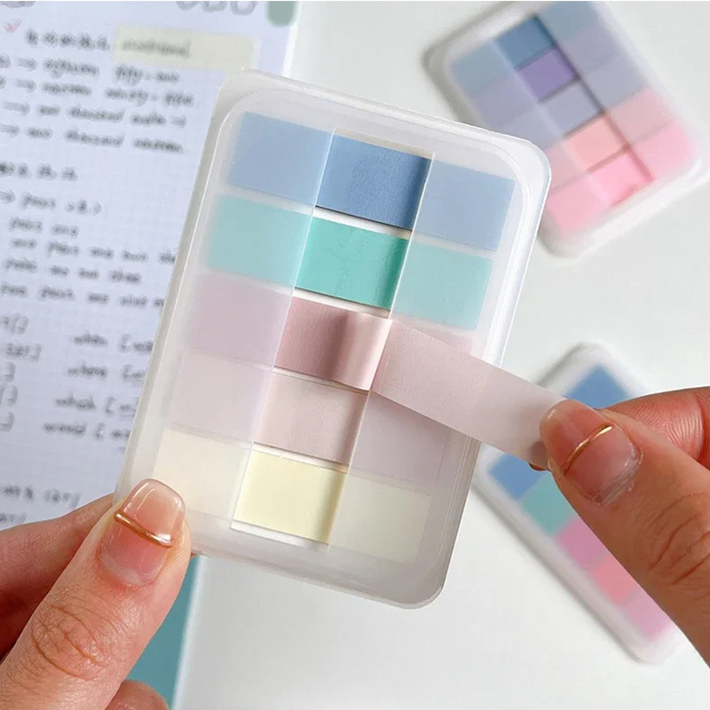 

1 Box 100pcs Index Stickers Extractable Sticky Tabs Page Markers Sticky Index Tabs Writable Page Sticky Notes Transparent Color