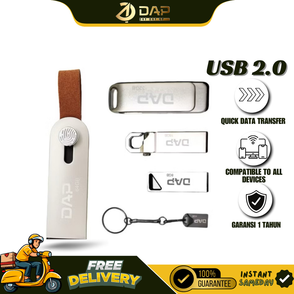 DAP Flashdisk 4GB/8GB/16GB/32GB/64GB Transmission USB 2.0  High Speed Data Tranfer - Garansi 1 Tahun