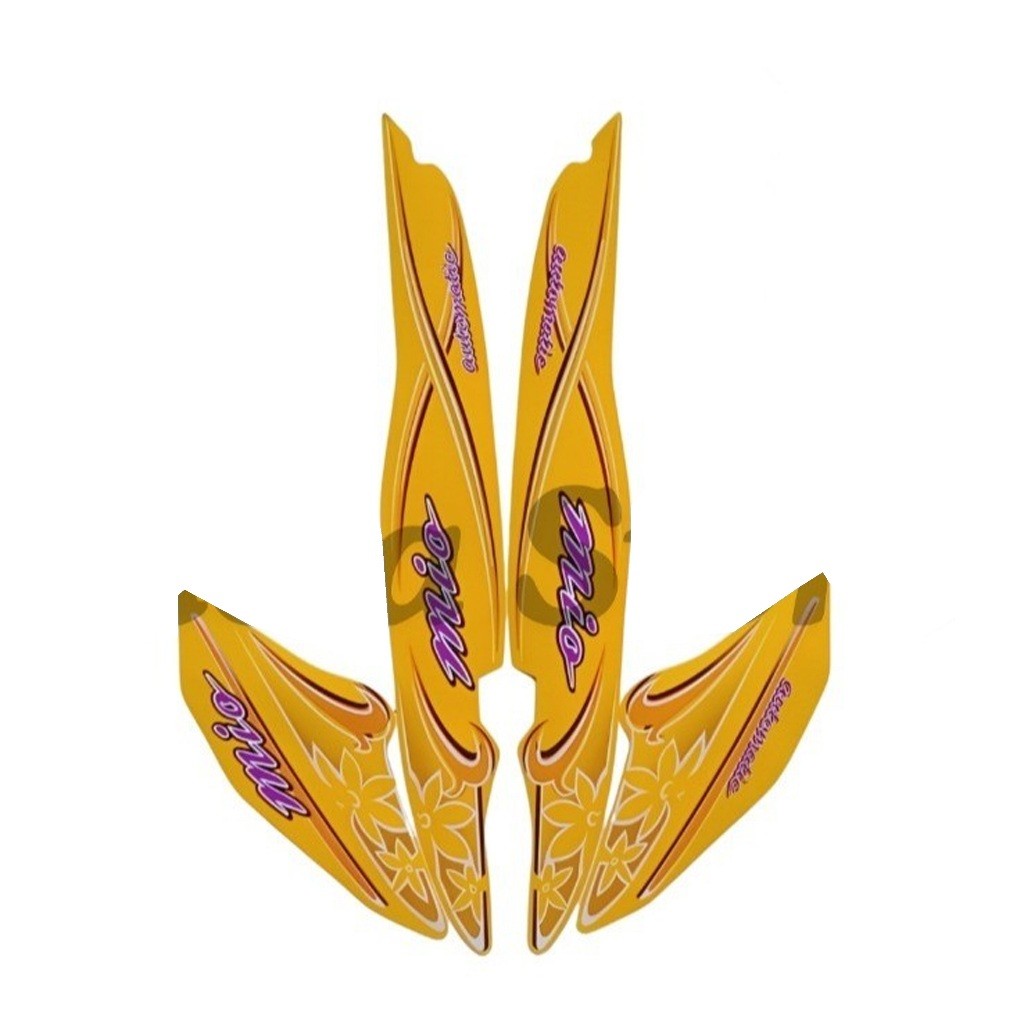 List Body Motor Mio Kembang 2005 Kuning Stiker Sticker Striping Ori Mio Sporty 2005 Bunga Terbaik