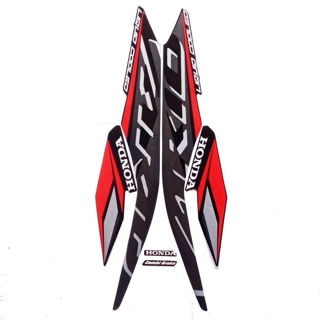 Stiker Striping Standart Honda Vario 125 2021 Merah Hitam List Stiker Honda Vario 125 2021