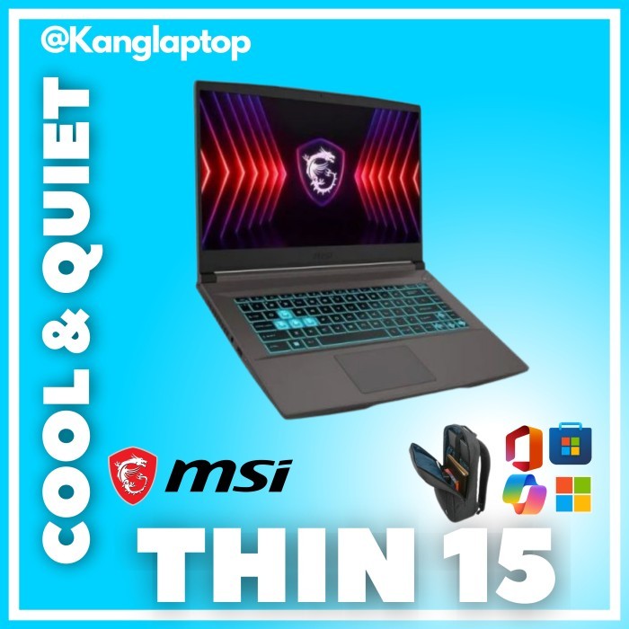 Laptop Gaming MSI RTX 4050 6GB 32GB RAM 512GB SSD Win11 15.6FHD 144HZ BLIT 2Y - RTX 2050 4GB, 8GB 51