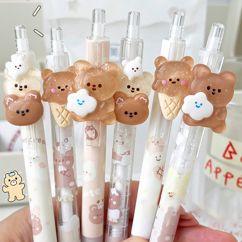 

2PCS Mechanical Pencils Kawaii Automatic Pencils Refills Lead Korean Stationery Kawaii Drawing Writing Office School Supplies