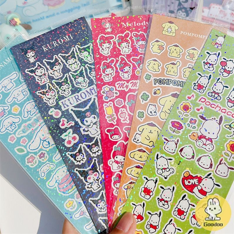 

[COD] Sticker Lucu Stiker Sanrio lucu Kartun Stiker Dekoratif Meme Melody Kuromi Lucu -GD