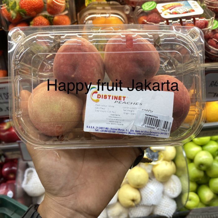 

Promo peach white fresh super | Buah peach pack 500 grm