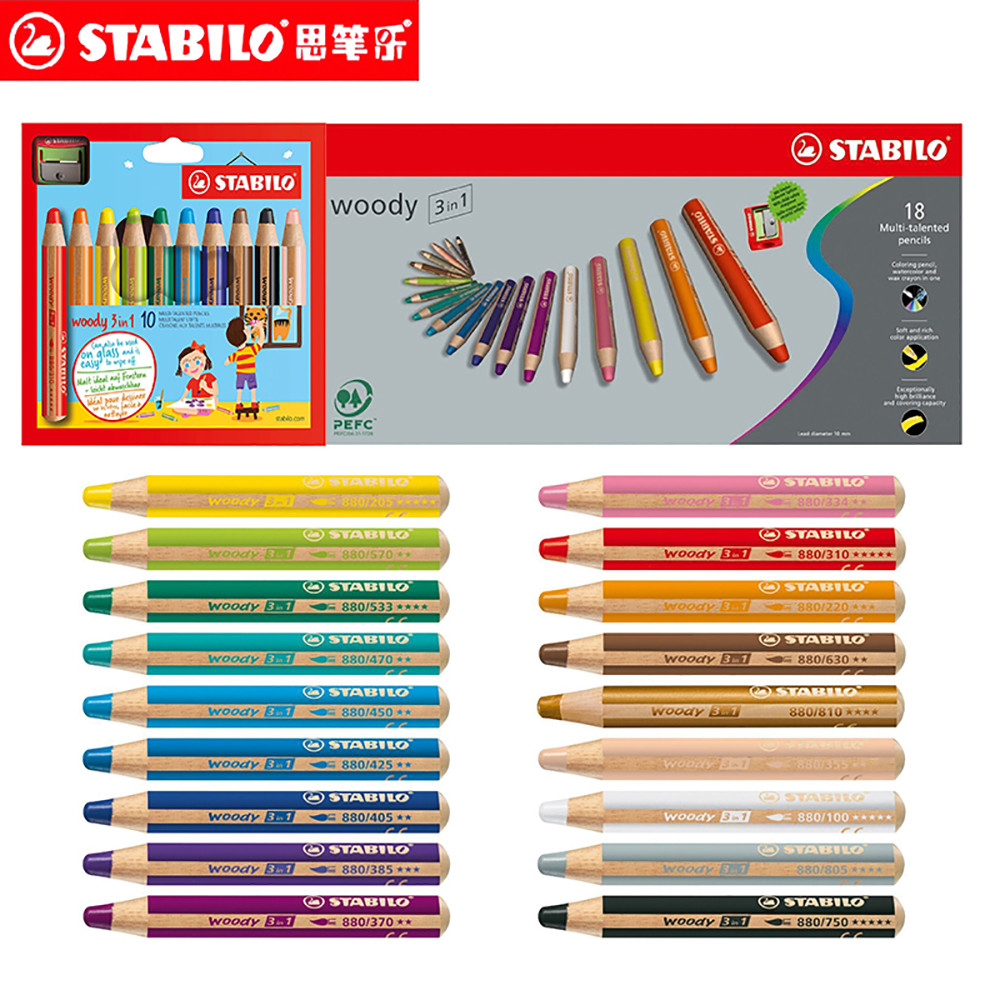 

Germany STABILO Invincible Music Colored Crayons 886 Super Thick Water-soluble Colored Pencils For Fne Art