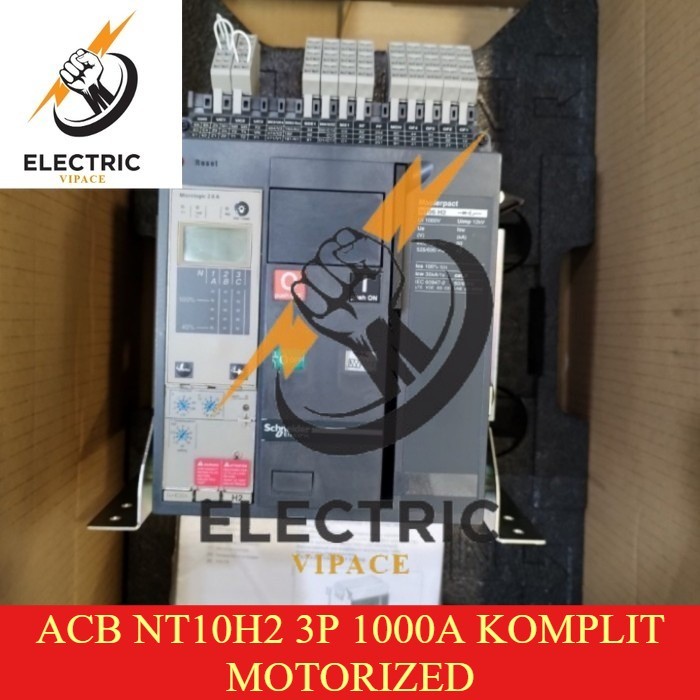 ACB NT10H2 3P 1000A KOMPLIT MOTORIZED ORIGINAL SCHNEIDER ACB Air Circuit Breaker (Pemutus Sirkuit Ud
