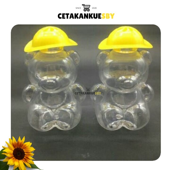 (CKS) Botol Plastik Beruang Botol Selai Jar Botol Permen Botol Gummy 200ml