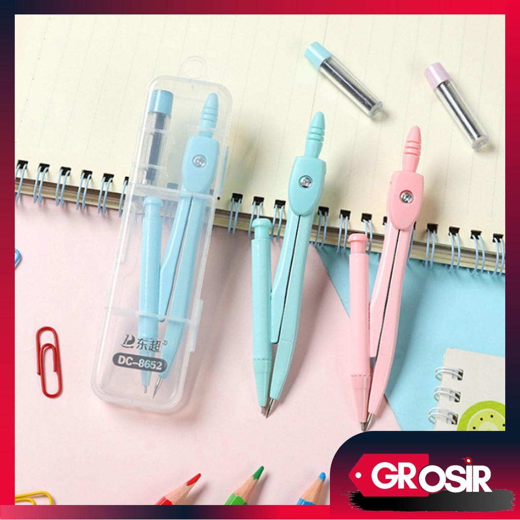 

Grosir - S6310 Jangka Besi Plus Isi Pensil / Jangka Warna Mekanik Sekolah / Jangka Besi Alat Sekolah Anak / Jangka Besi Motif Polos
