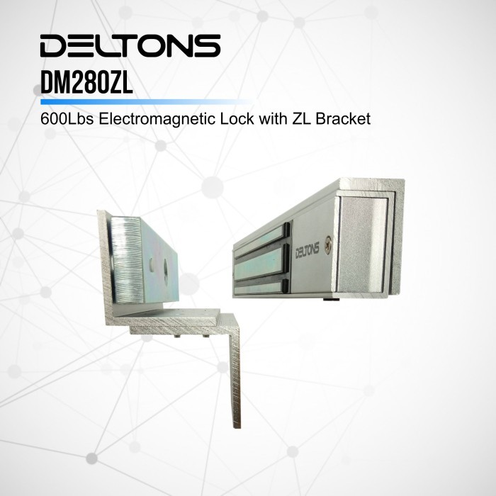 

LARIS -Electro Magnetic Lock 280Kg 600Lbs with ZL Bracket DELTONS Original