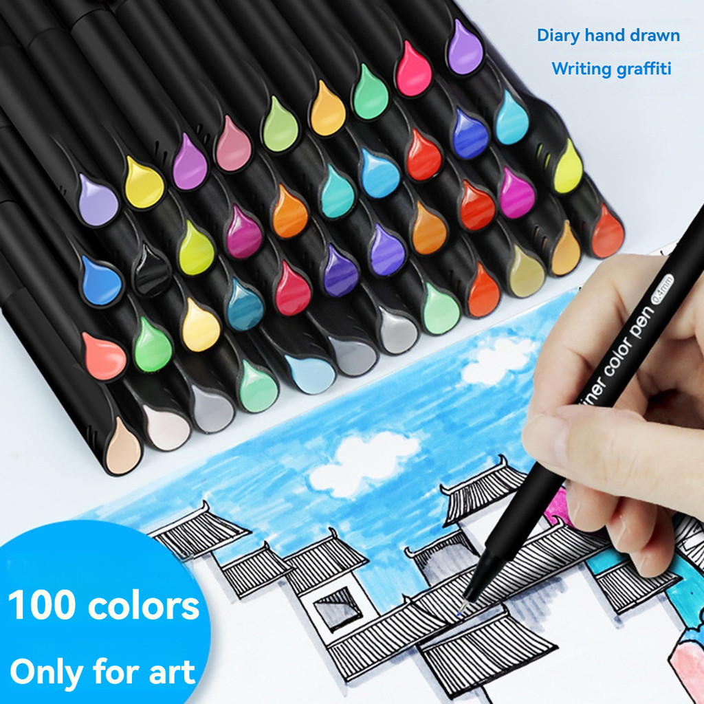 

12-100 Art Colored Pens Fine Point Markers Fine Tip Drawing Pens Fineliner Pen for Journaling Writing Note Art Office