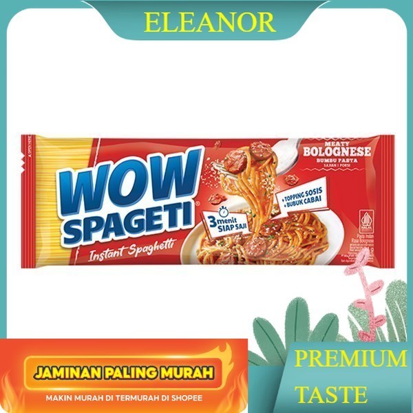 

WOW SPAGETI MEATY BOLOGNESE 84GR - ELEANOR