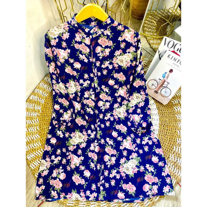 DHOLISHOP.ID ATASAN LONG TUNIK CRINKLE/ Tunik muslim xxl/ TUNIK MOTIF jumbo / LONG TUNIK WANITA/ TUN